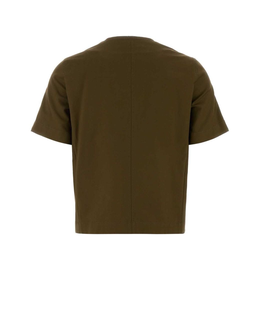 Max Mara Green Stretch Cotton Zanzara Blouse