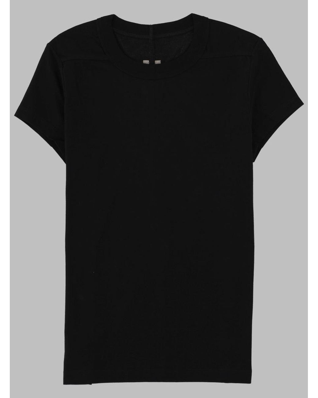 Rick Owens Black Cotton Crewneck T-Shirt Dress
