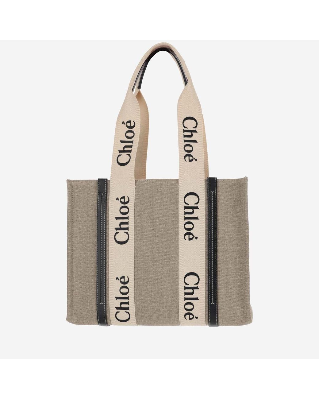 Chloé Natural Woody Medium Tote Bag