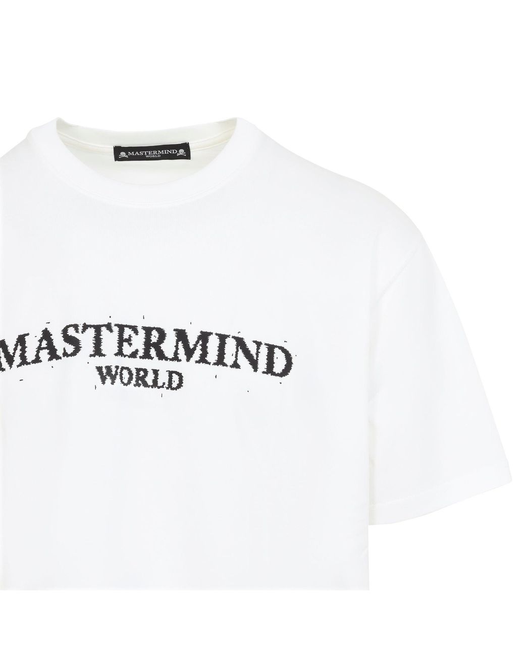 MASTERMIND WORLD White Noise Logo S/S T Shirt