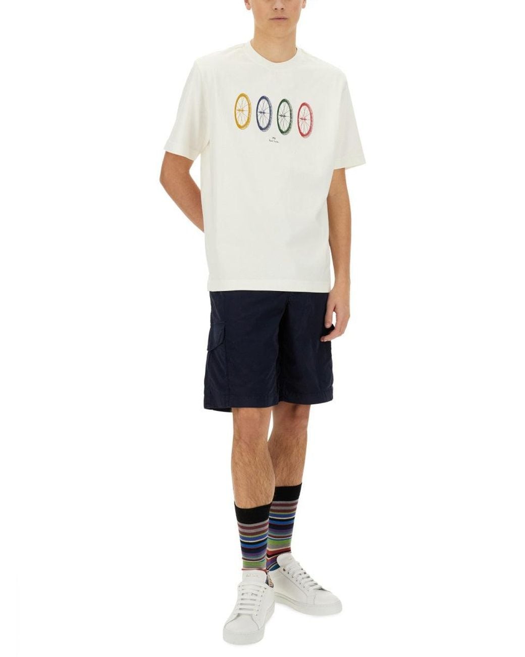 Paul Smith White "Bike Tyres" T Shirt