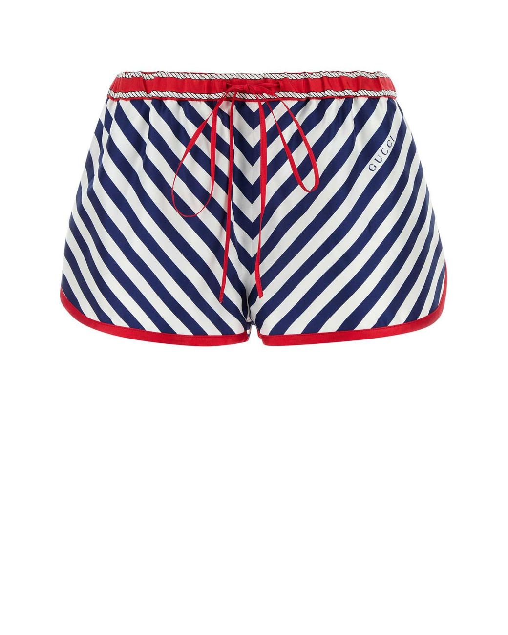 Gucci Blue Printed Silk Shorts