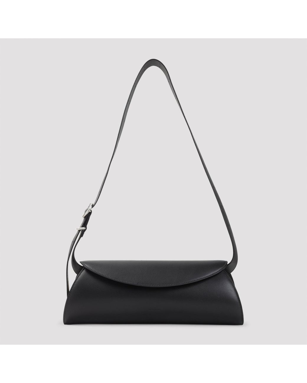 Jil Sander Black Cannolo Shoulder Bag