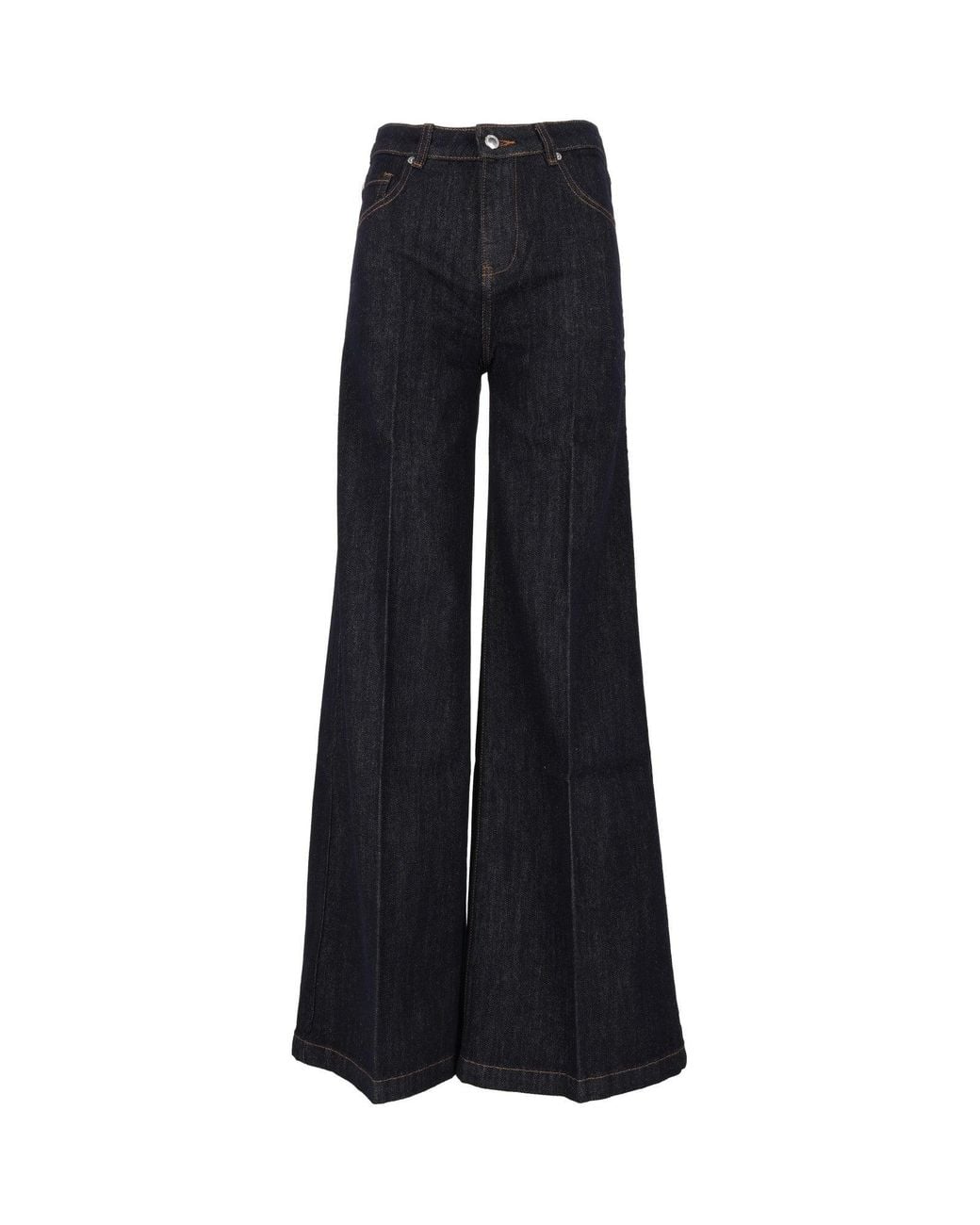 Ermanno Scervino Blue Jeans Basic High-Waisted Wide-Leg Jeans