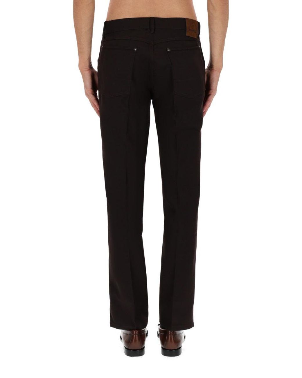 Tom Ford Gray Wool Pants Polyester Trousers for men