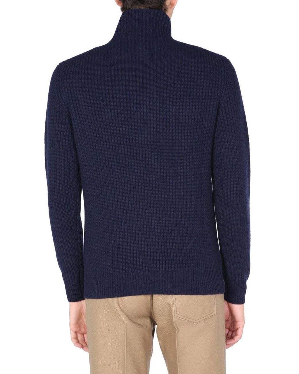 Ballantyne Blue Turtle Neck Sweater for men