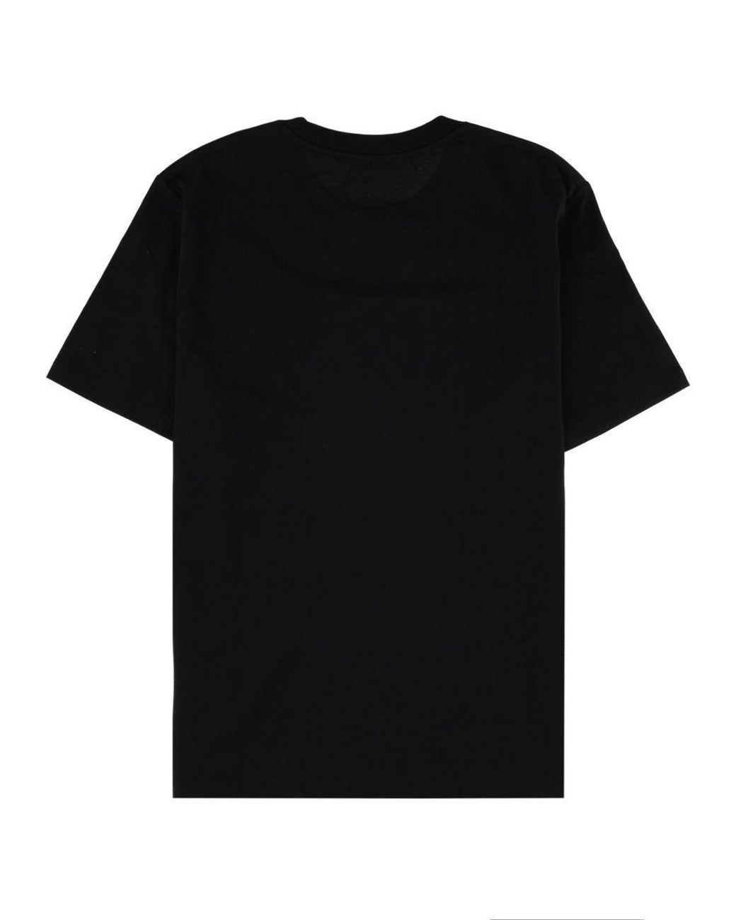 Balmain Black T-Shirt Con Stampa Logo