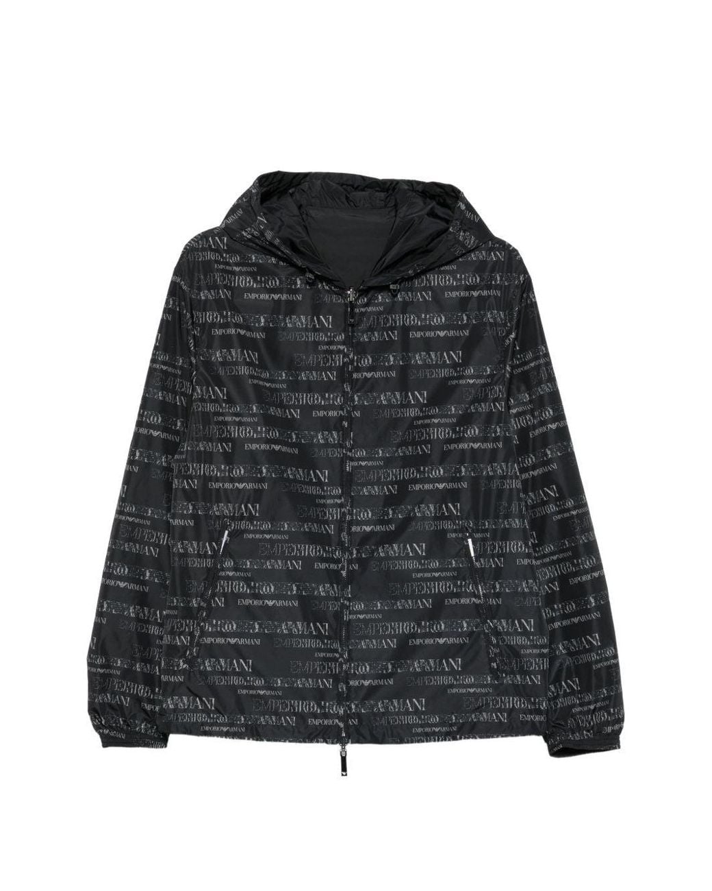 Emporio Armani Black Nylon Bomber Jacket