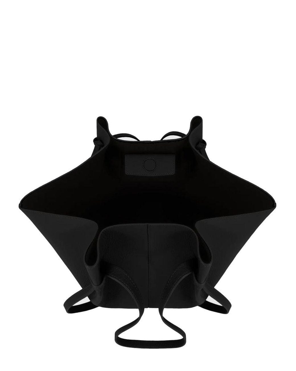 Yuzefi Black Pebble-Grain Leather Shoulder Bag