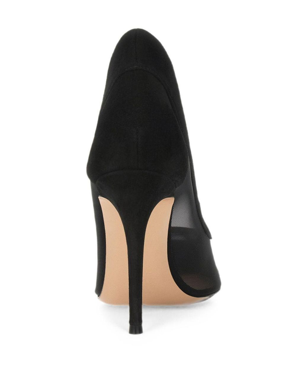 Gianvito Rossi Black Suede And Mesh Pumps
