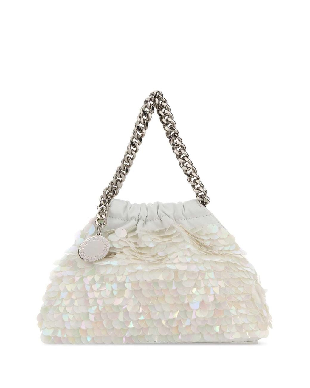 Stella McCartney White Stella Mccartney Iridescent Sequin Shoulder Bag