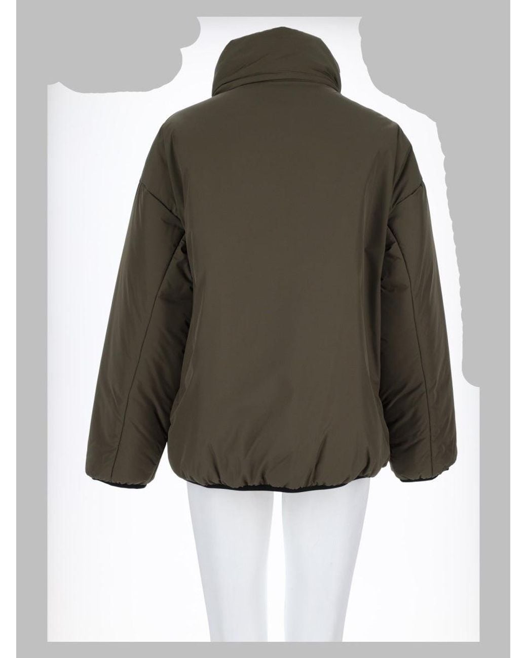 Fay Green Bomber Jacket With Triple Hook Front