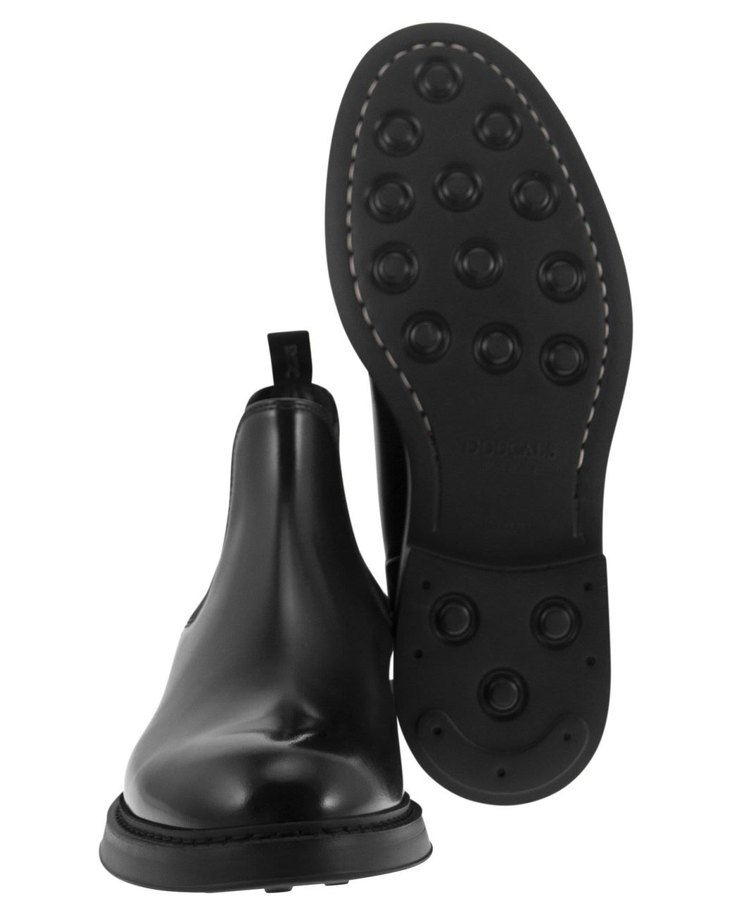 Doucal's Black Chelsea Leather Ankle Boot