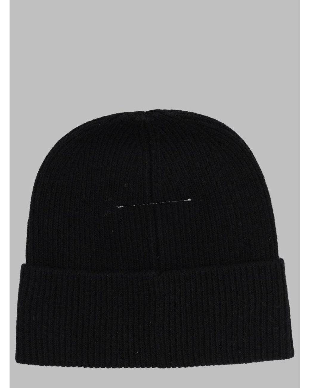 MM6 by Maison Margiela Black Mini Wool Hat