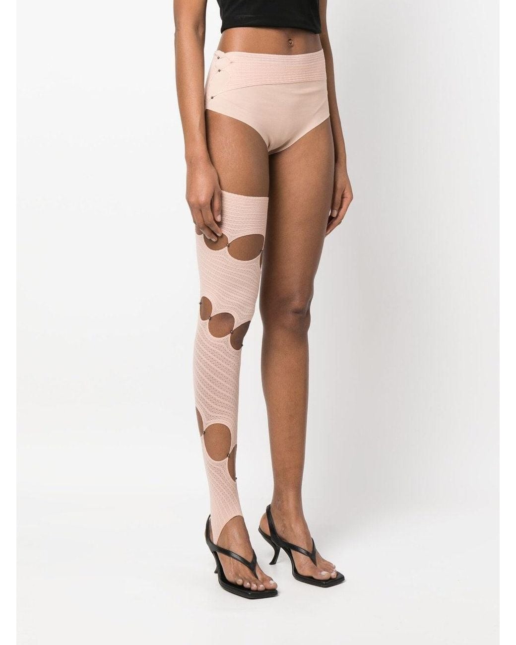 Rui White Cut-Out Detailing Leggings