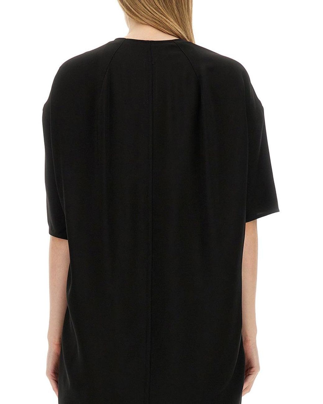 Rick Owens Black V-Neck T-Shirt