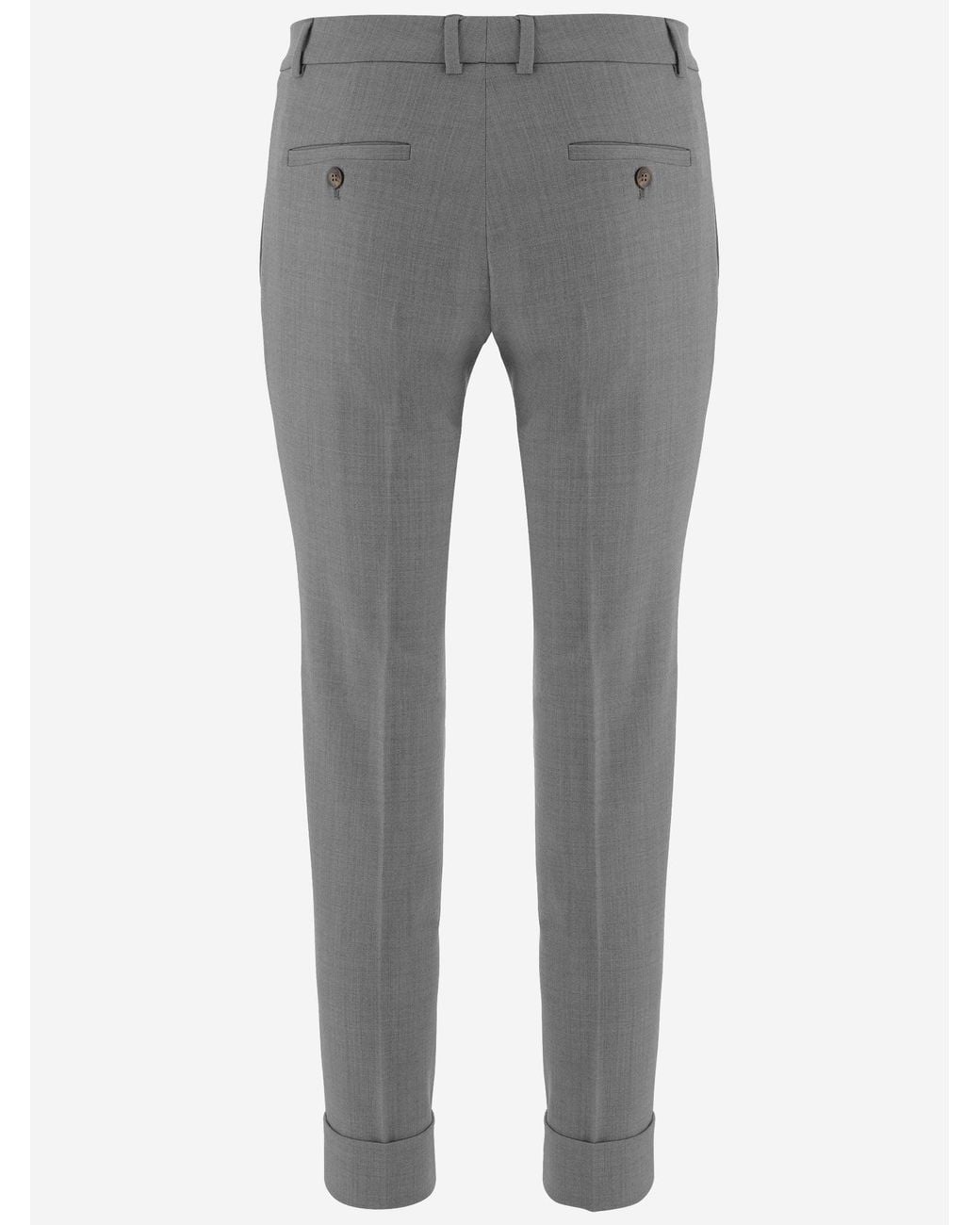 QL2 Donna Gray Stretch Wool Pants