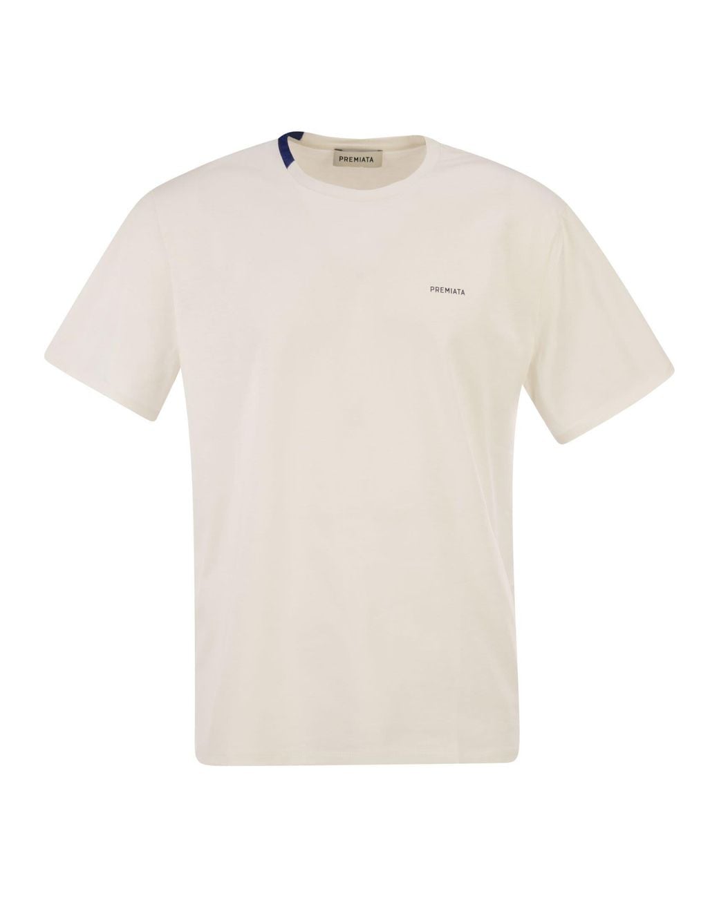 Premiata White Cotton T-Shirt With Technical Detail And Logo for men