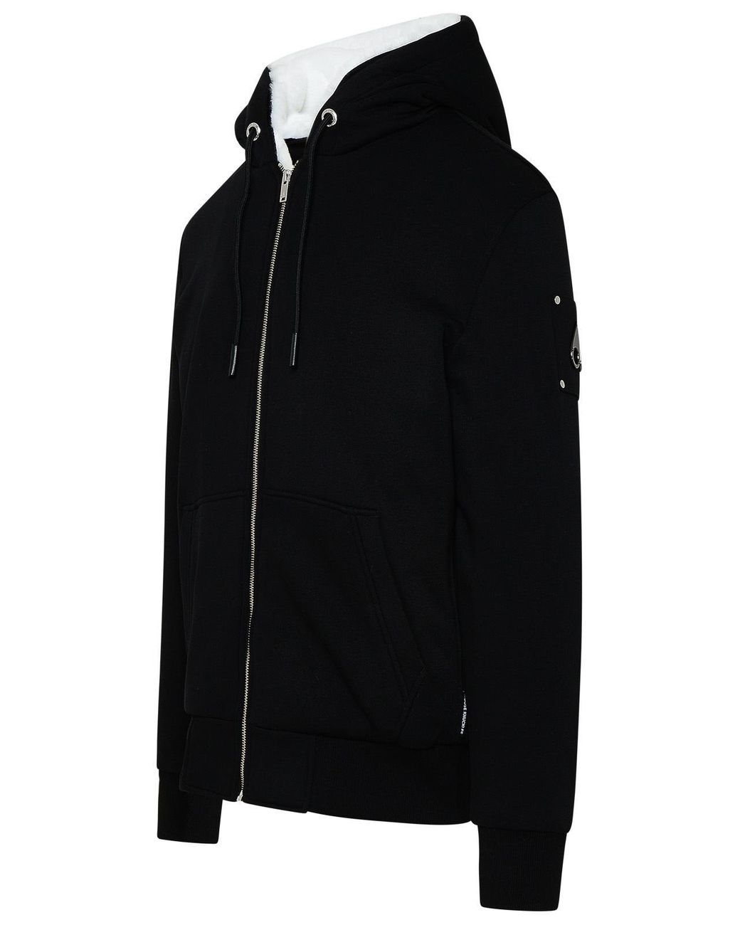 Moose Knuckles Black Cotton Blend Classic Bunny Sweatshirt for men