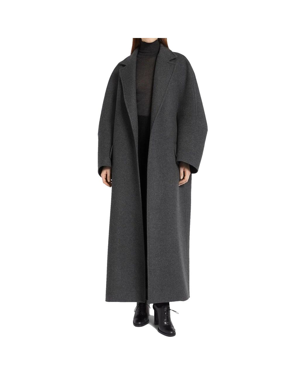 Max Mara Blue Asburgo Wool And C Mere Coat