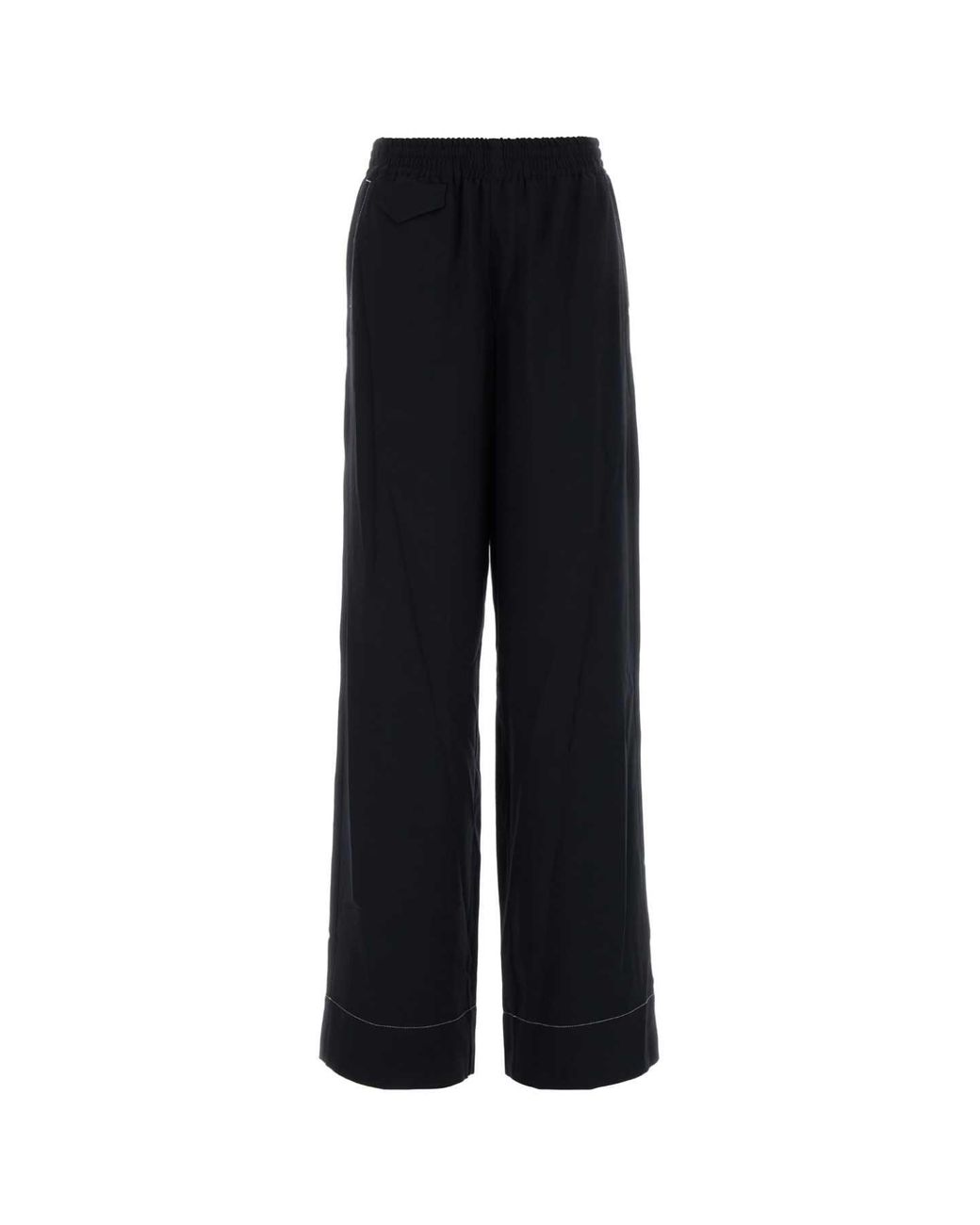 A.P.C. Black Midnight Viscose Blend Wide-Leg Lucy Pant