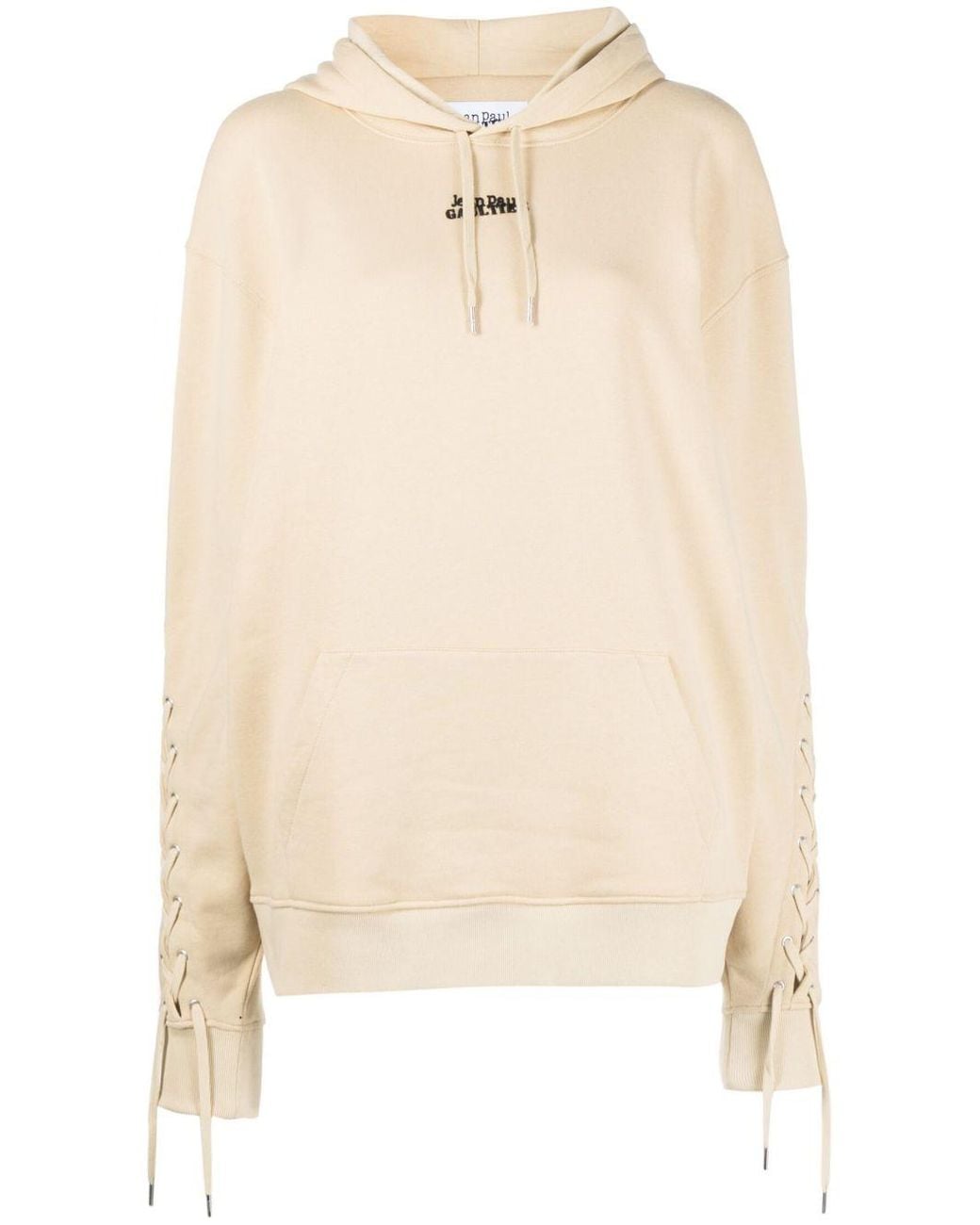 Jean Paul Gaultier Natural Logo Cotton Hoodie