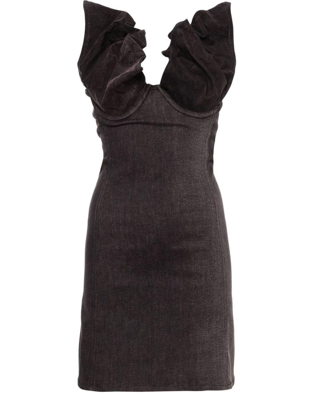 Y. Project Denim Mini-Jurk in het Black