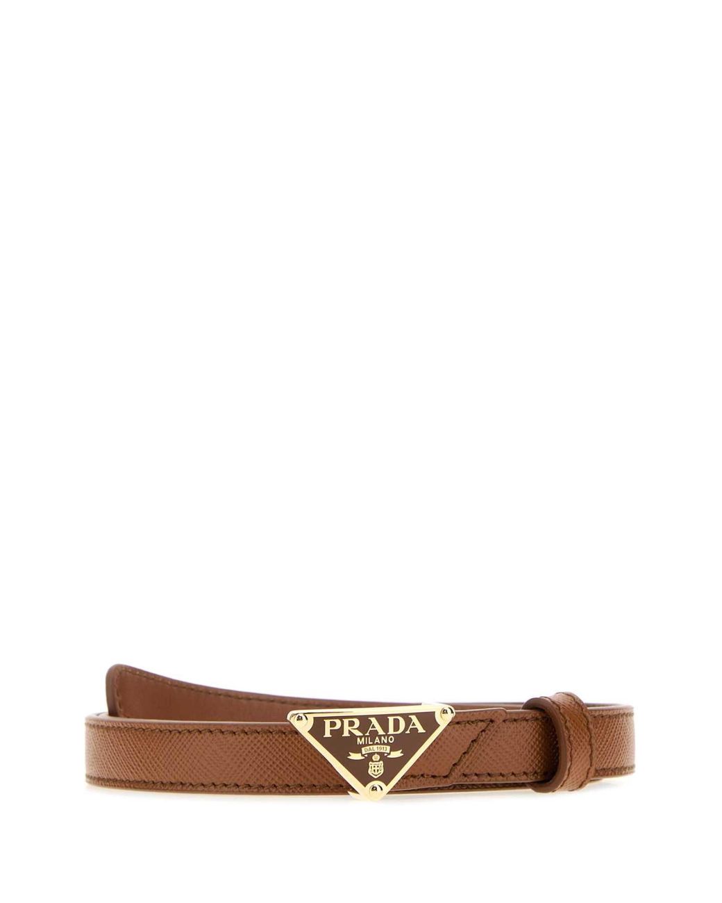 Prada Brown Camel Leather Belt