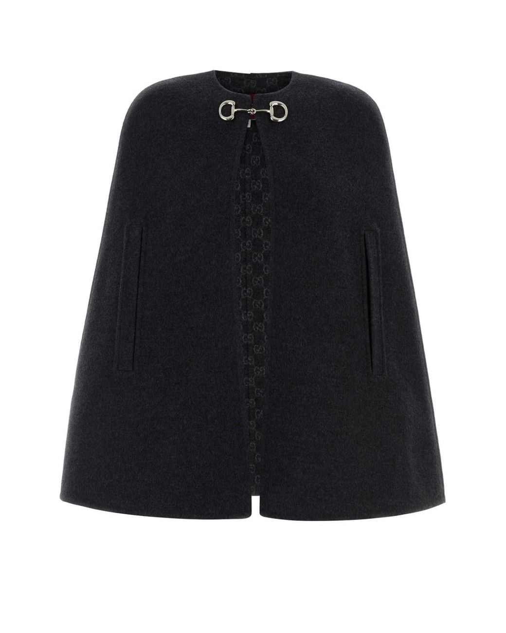 Gucci Blue Charcoal Wool Blend Cape