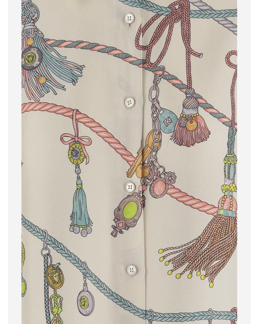 Versace Multicolor Shirt, Silk, All-Over Print