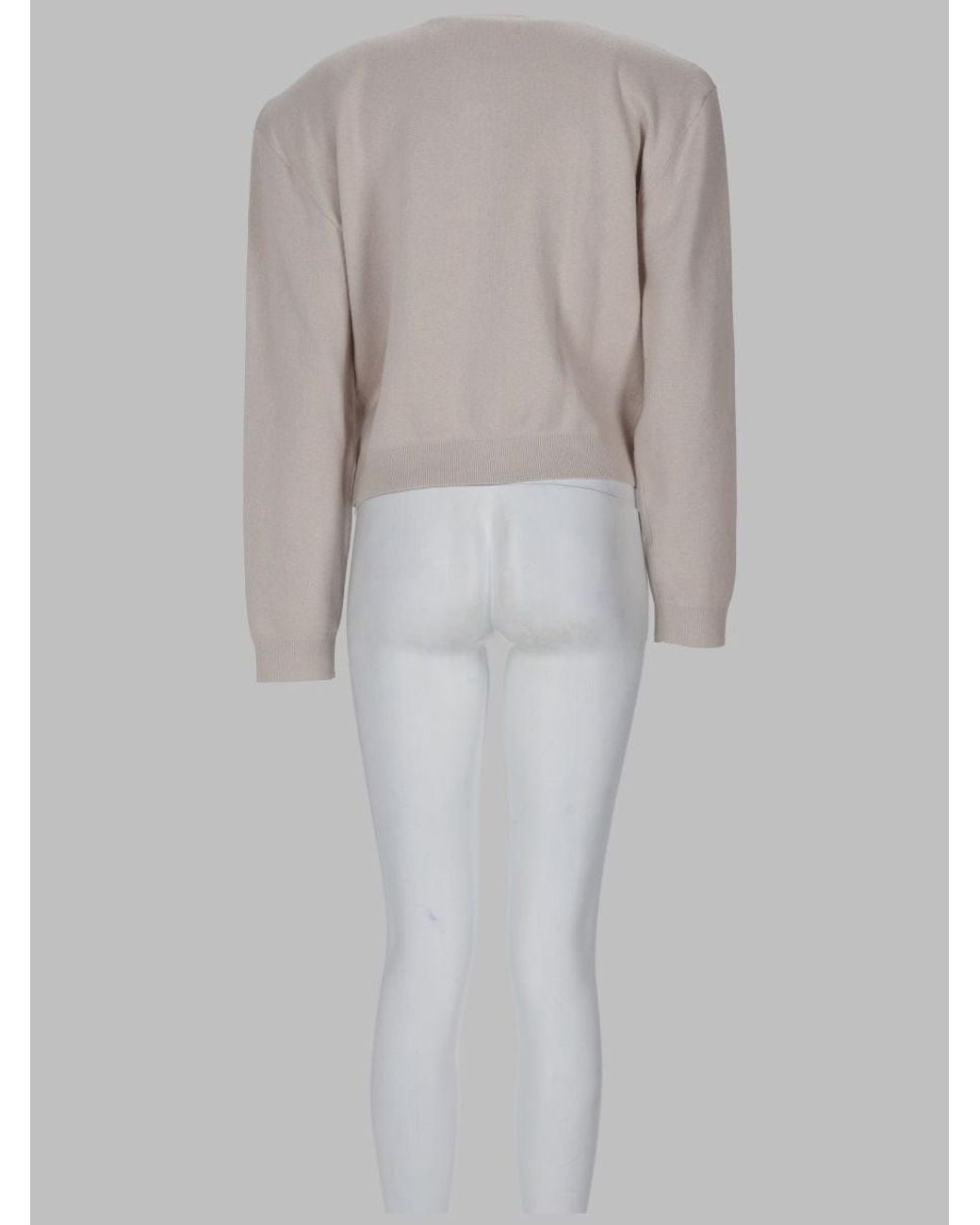 ROTATE BIRGER CHRISTENSEN Gray Rotate Birger Christensen Cotton-Cashmere Logo Cardigan