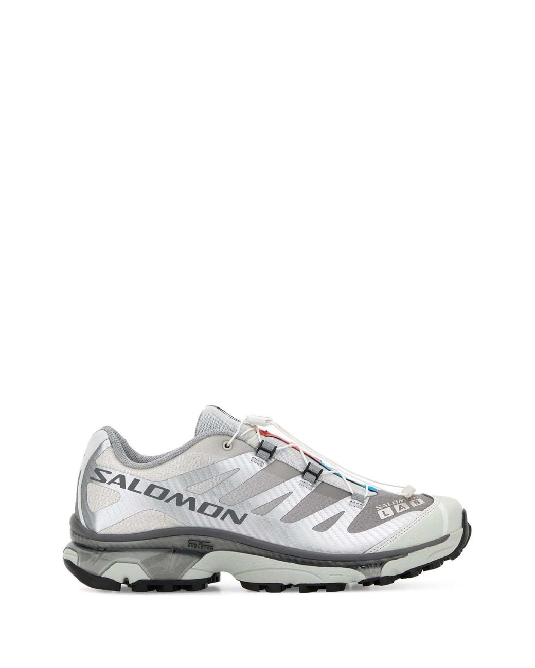 Salomon White Grey Fabric Xt-4 Sneakers