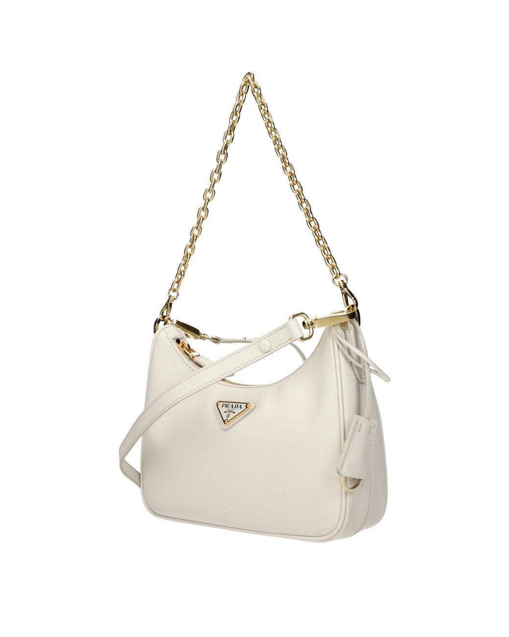 Prada Natural Shoulder Bags Re Edition/Talco Leather For