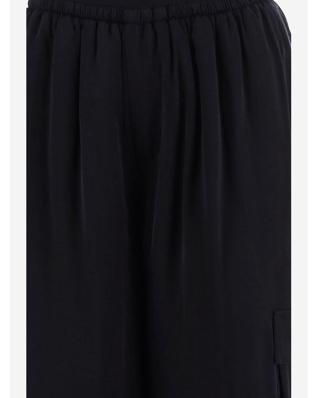 ALAINPAUL Blue Wide Leg Cupro Pants