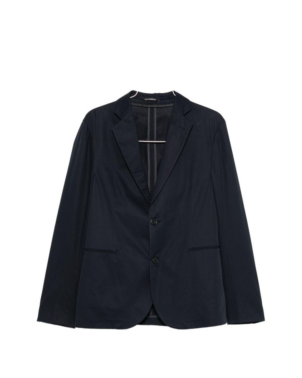 Emporio Armani Blue Cotton Single Breasted Suit