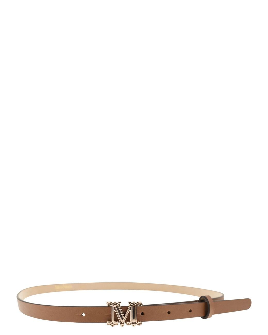 Max Mara White Mgraziata15 Monogramm-Ledergürtel