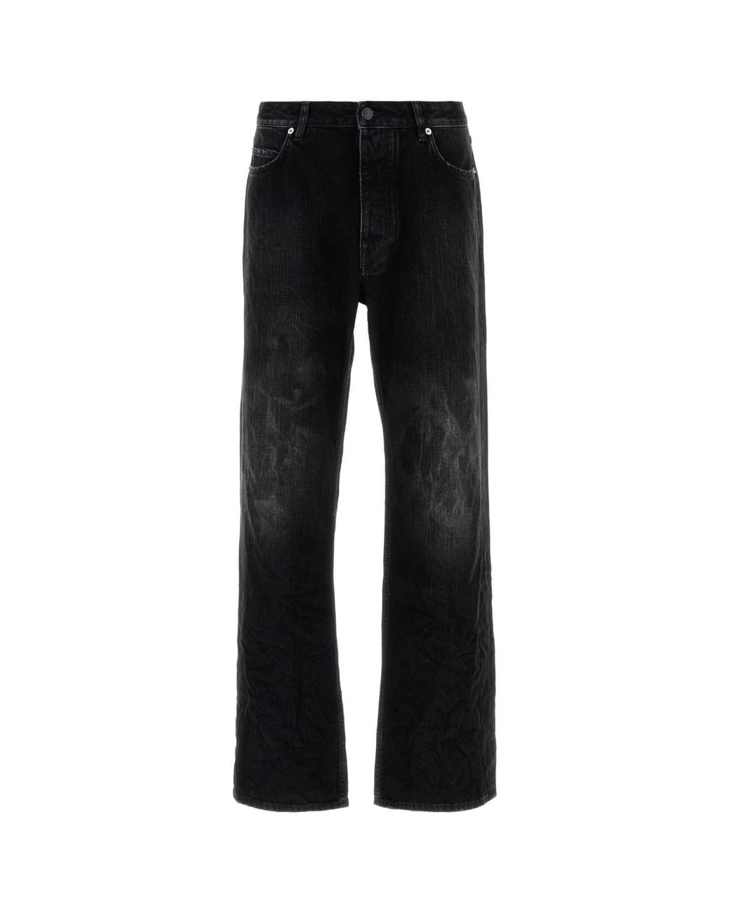 Balenciaga Black Denim Wide-Leg Jeans for men