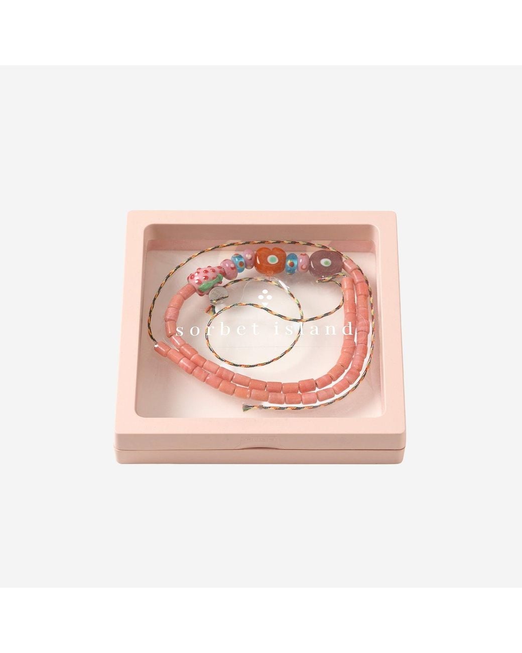 Sorbet Island White Necklace With Assorted Glass Beads