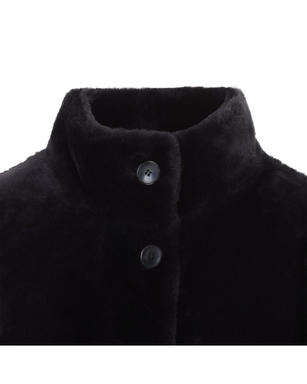 Yves Salomon Shearling Coat in het Black
