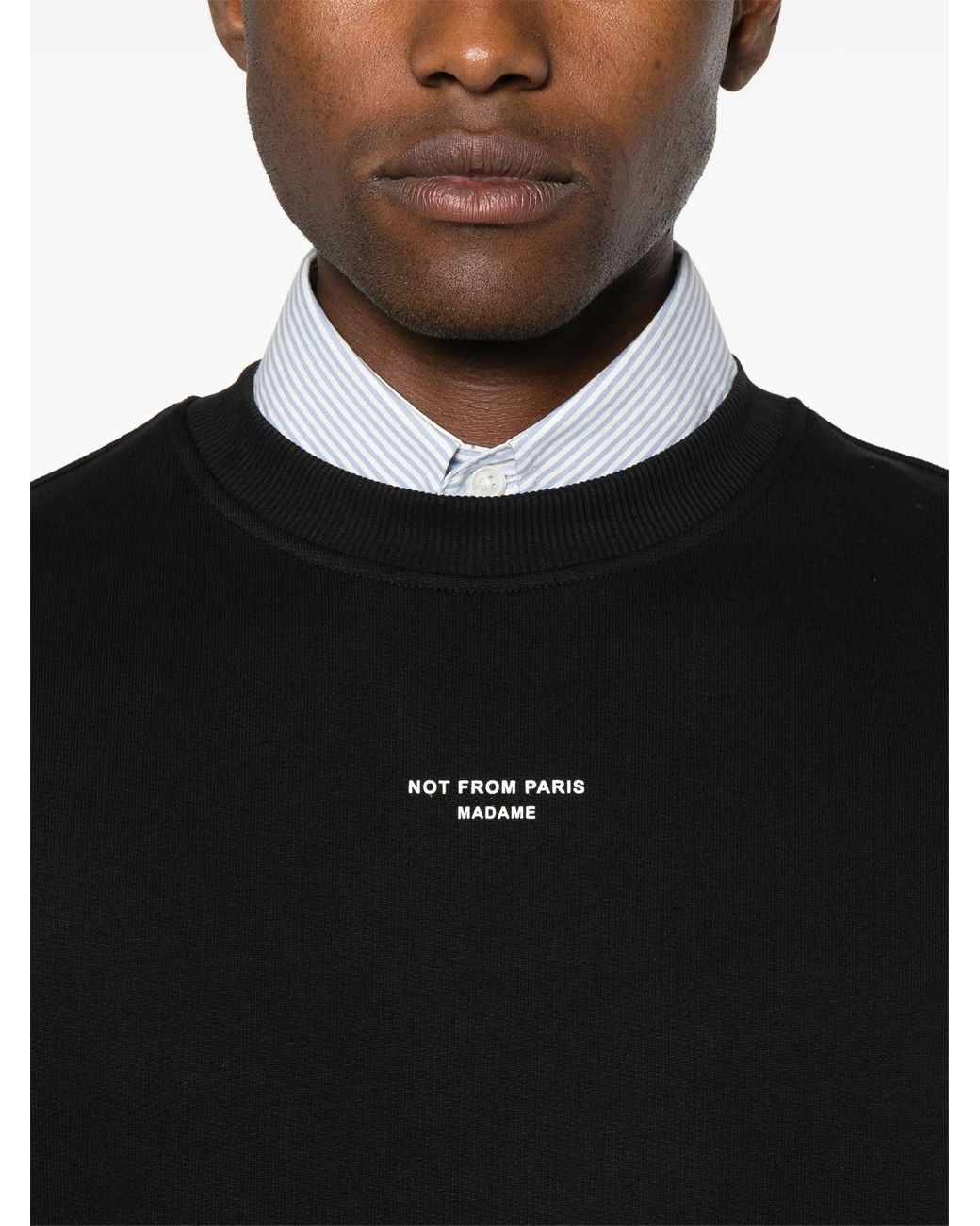 Drole de Monsieur Black Classic Slogan Sweatshirt