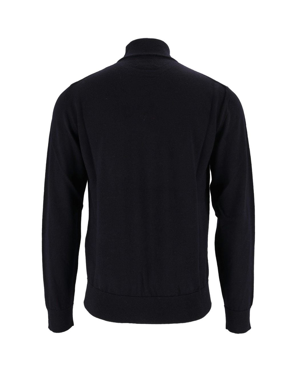 Ballantyne Blue Wool Fitted Half-Turtleneck Sweater