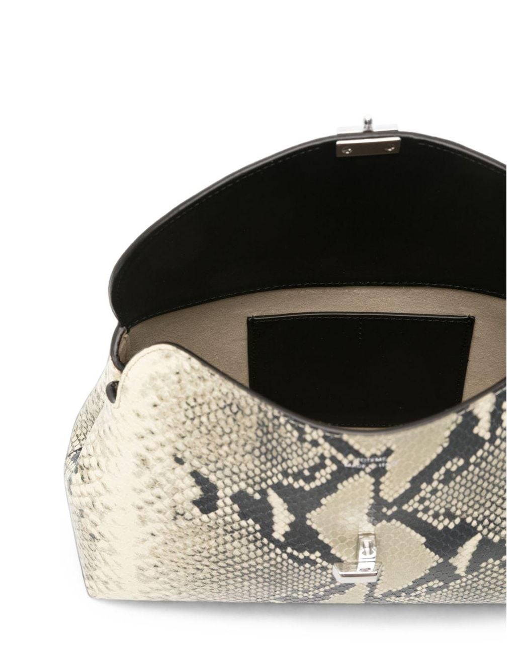 Totême Natural T Lock Leather Clutch