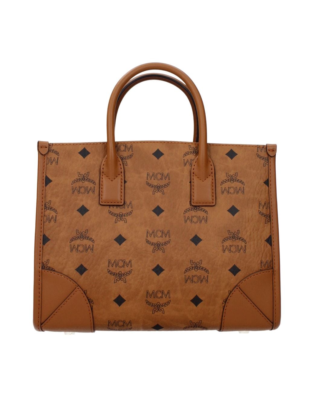 MCM Brown Handbags For /Cognac Fabric