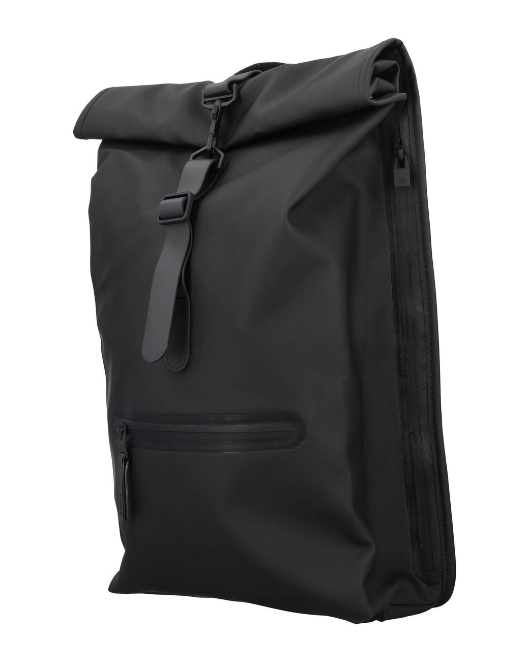 Rains Black Rolltop Backpack