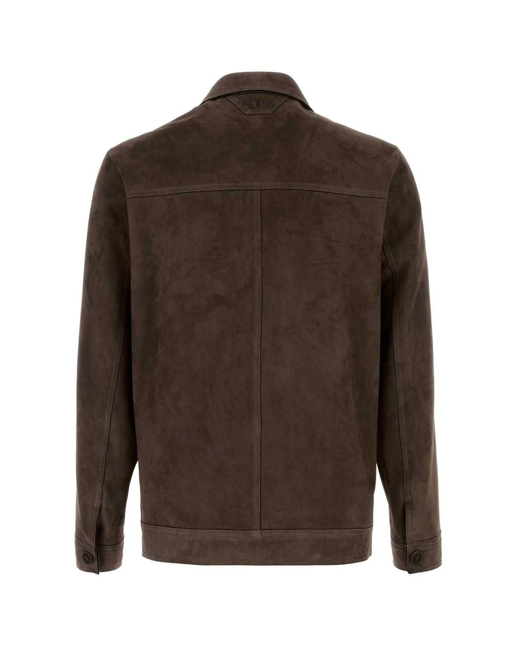 SANTORO Brown Suede Jacket For for men