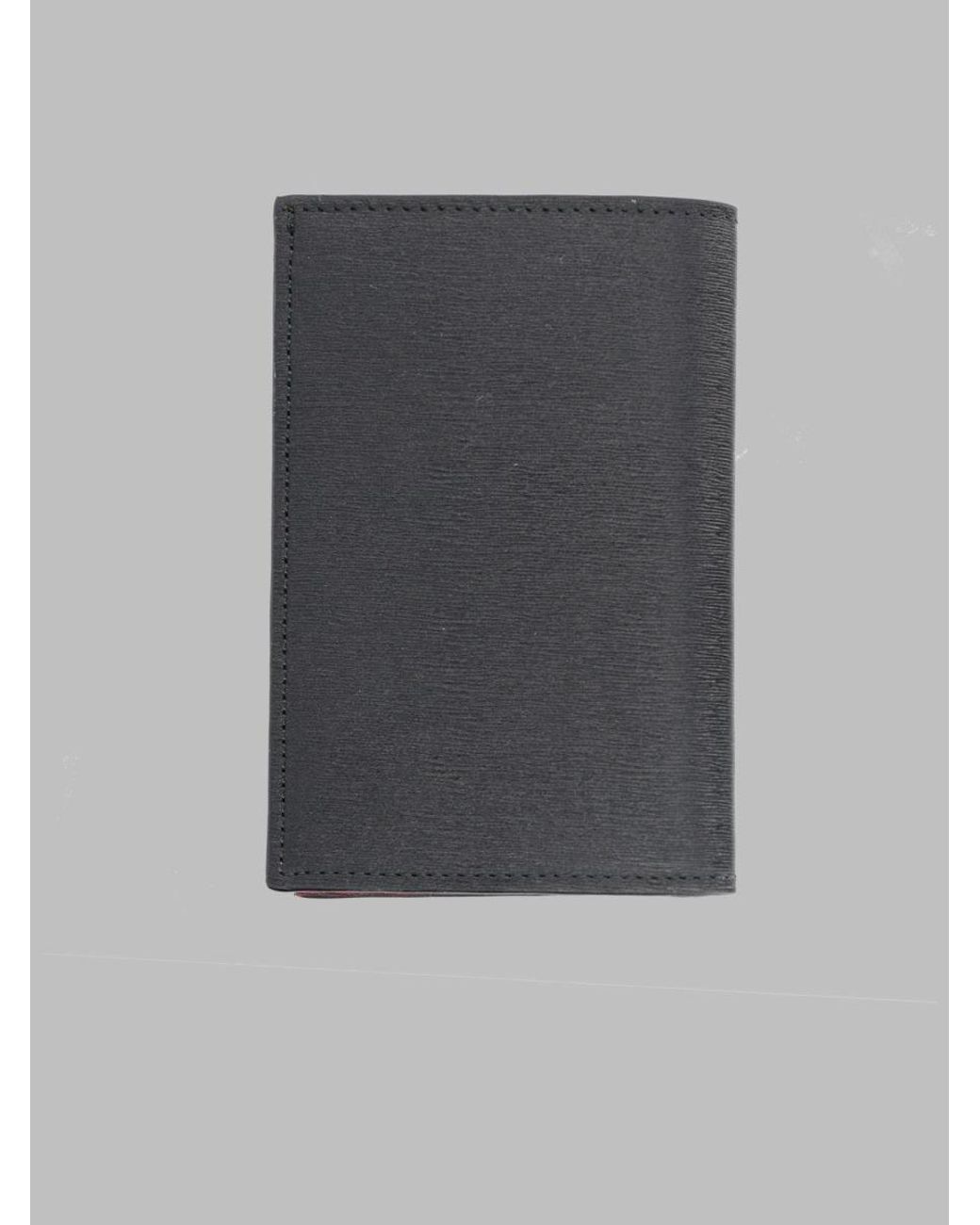 Paul Smith Gray Bi-Fold Leather Wallet Cow & Purses for men