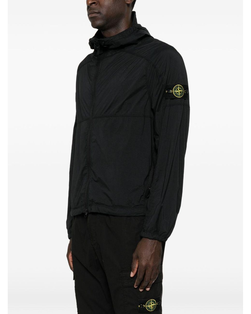 Stone Island Black Nylon Blouson Jacket for men