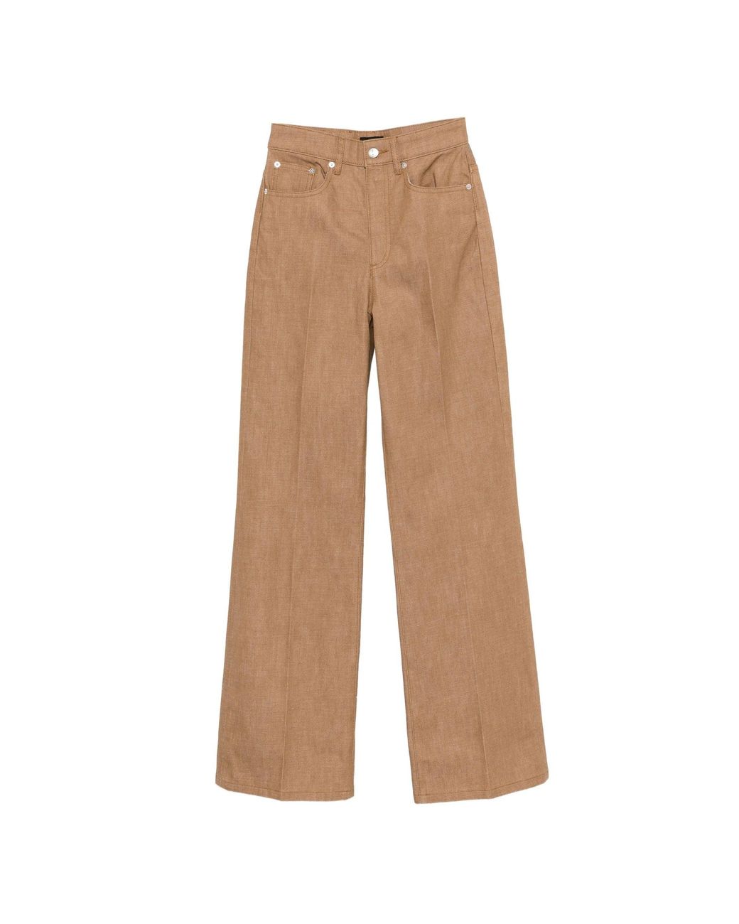 A.P.C. Domino Jeans Met Wijde Pijpen in het Natural