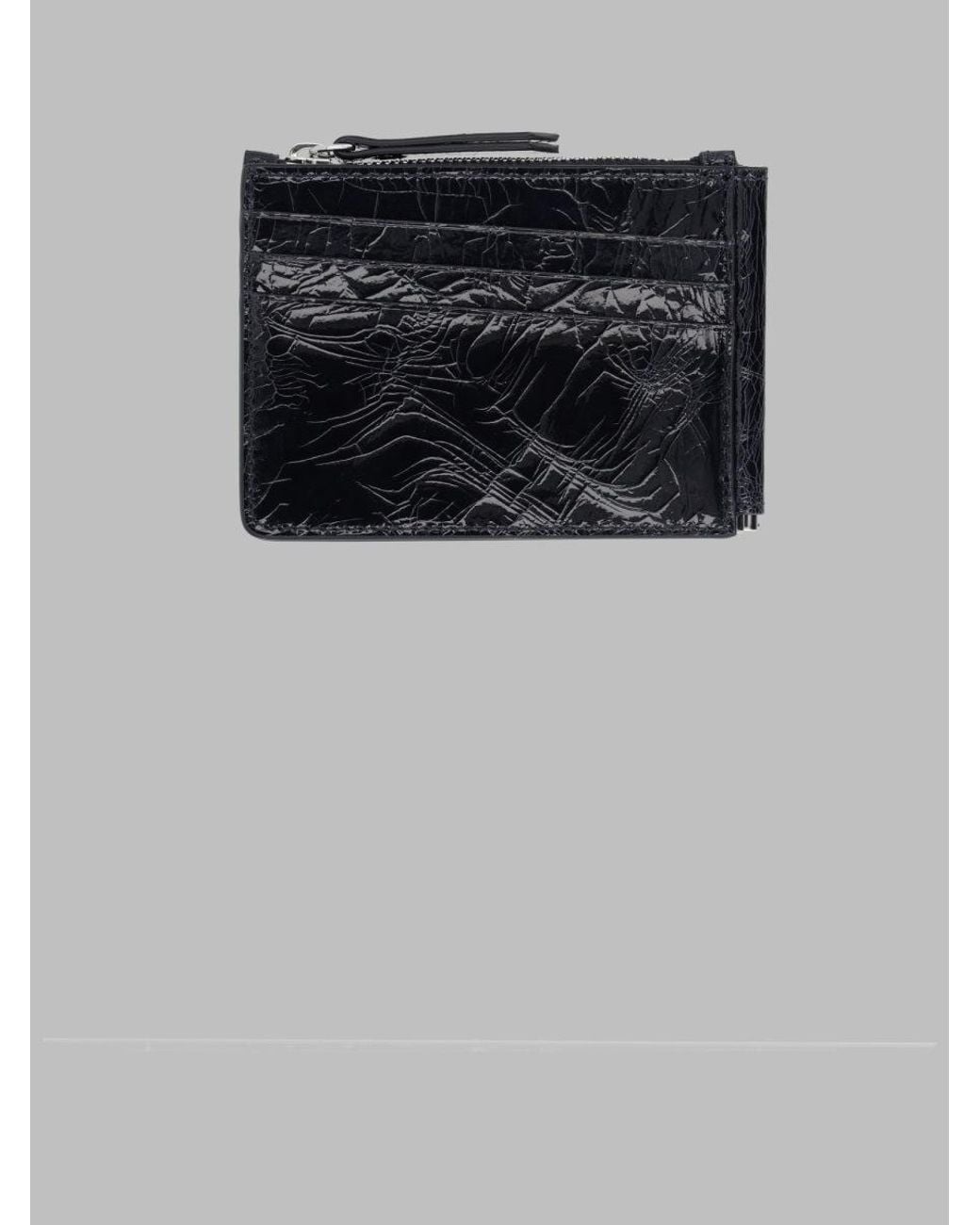 Maison Margiela Black Portafoglio A Pinza Four Stitches"