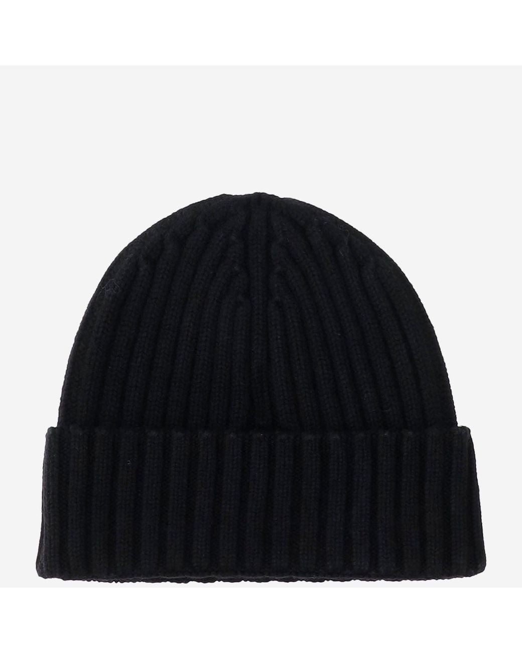 Mc2 Saint Barth Black Wool Blend Beanie With Logo for men